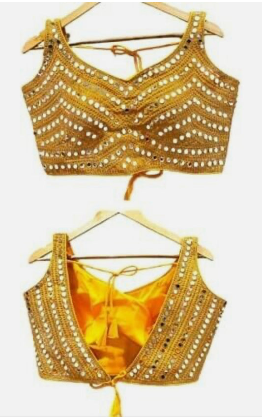 Mirror work Bollywood blouse