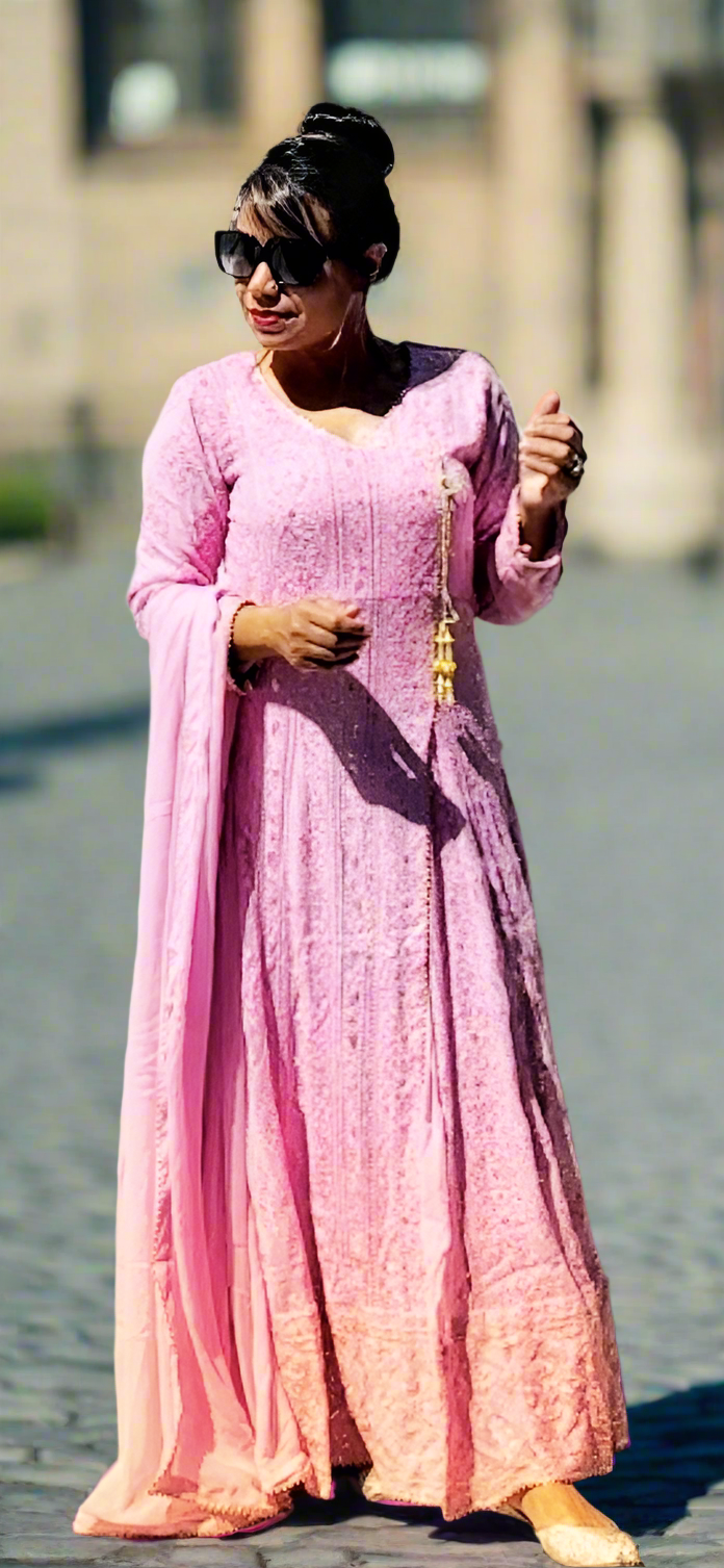 Baby Pink Anarkali Suit