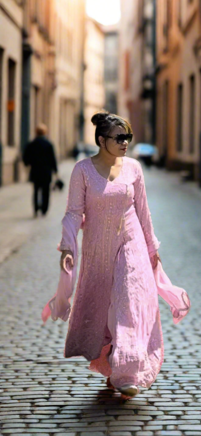 Baby Pink Anarkali Suit