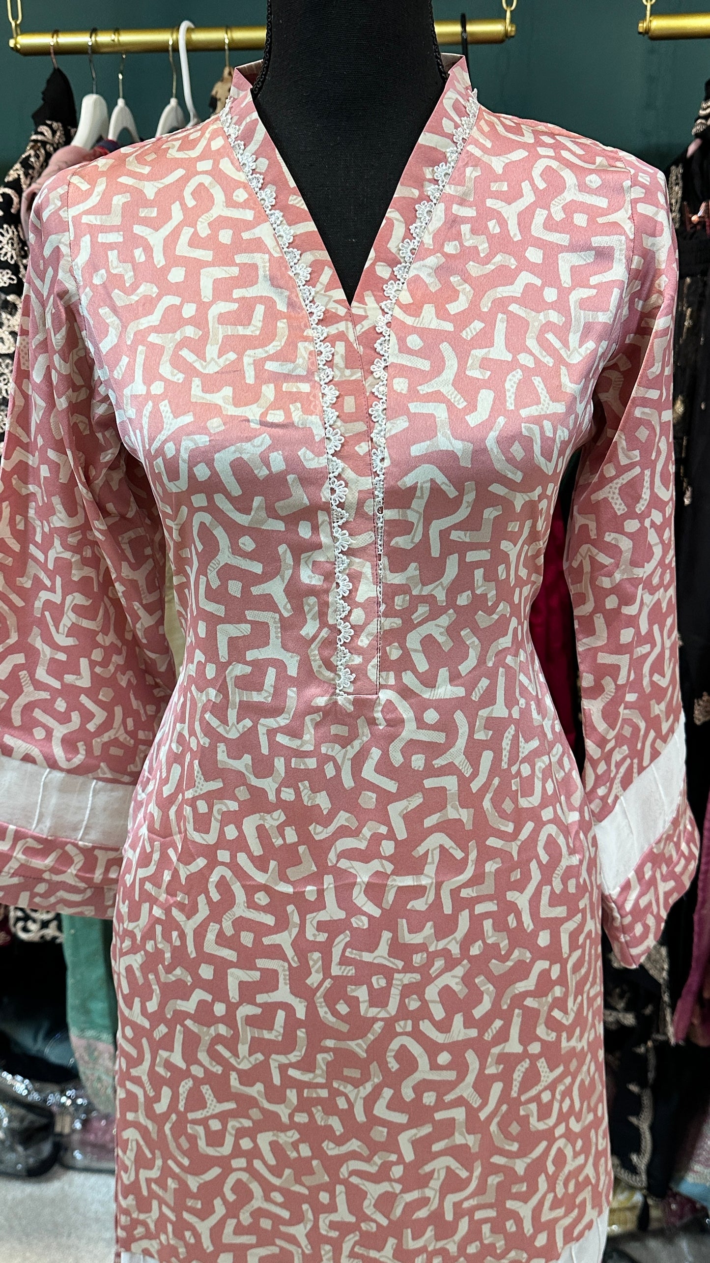 Pink Silk 2pc Co-Ord Suit