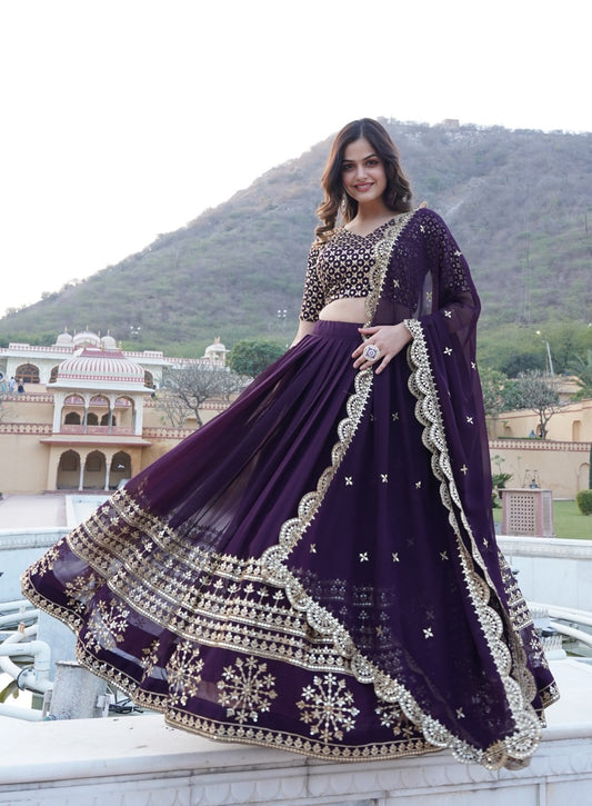 Purple color Lehenga Choli