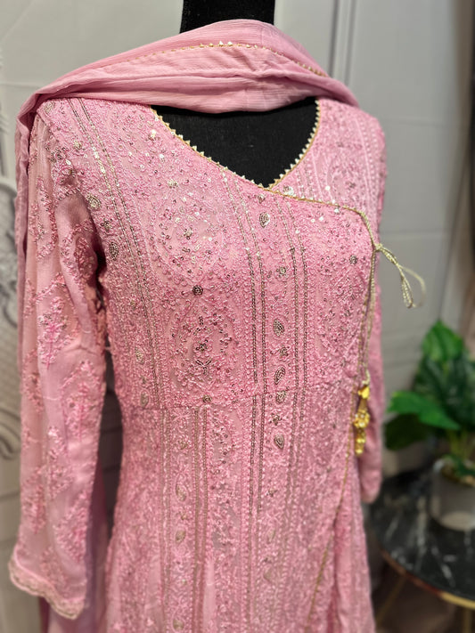 Baby Pink Anarkali Suit