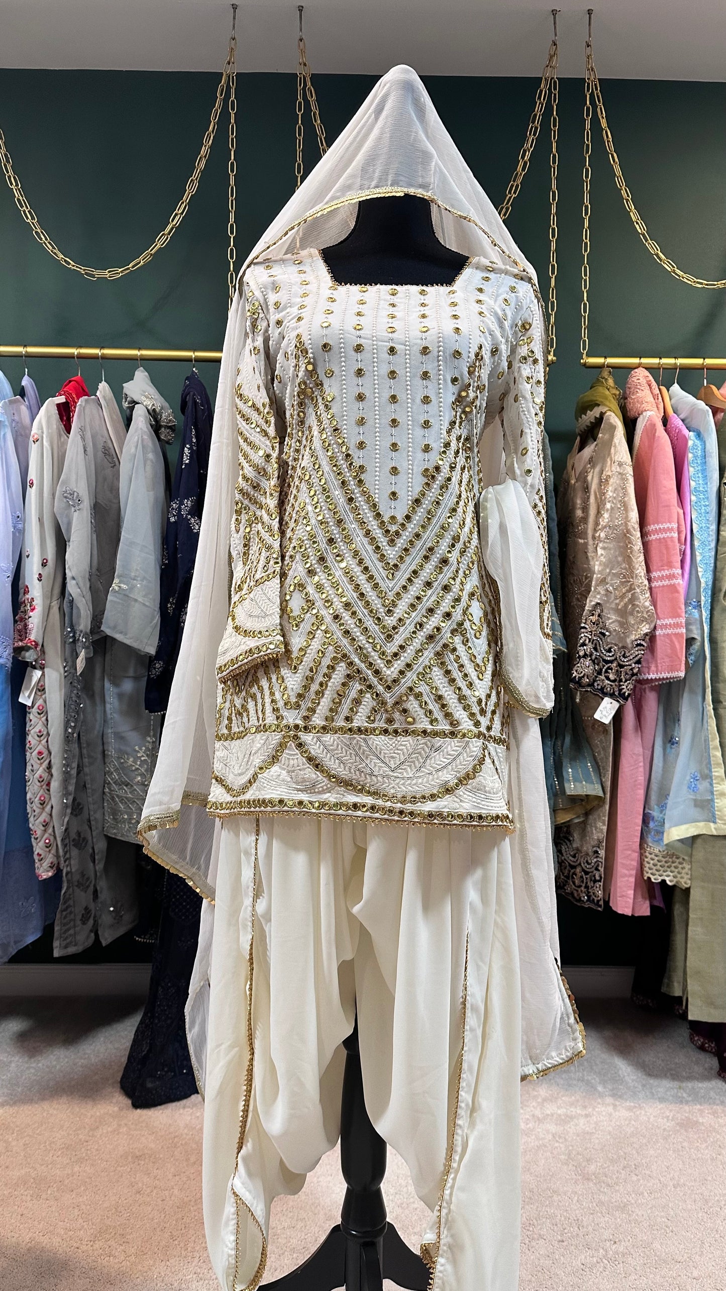 Designer’s custom made dhoti salwar suit