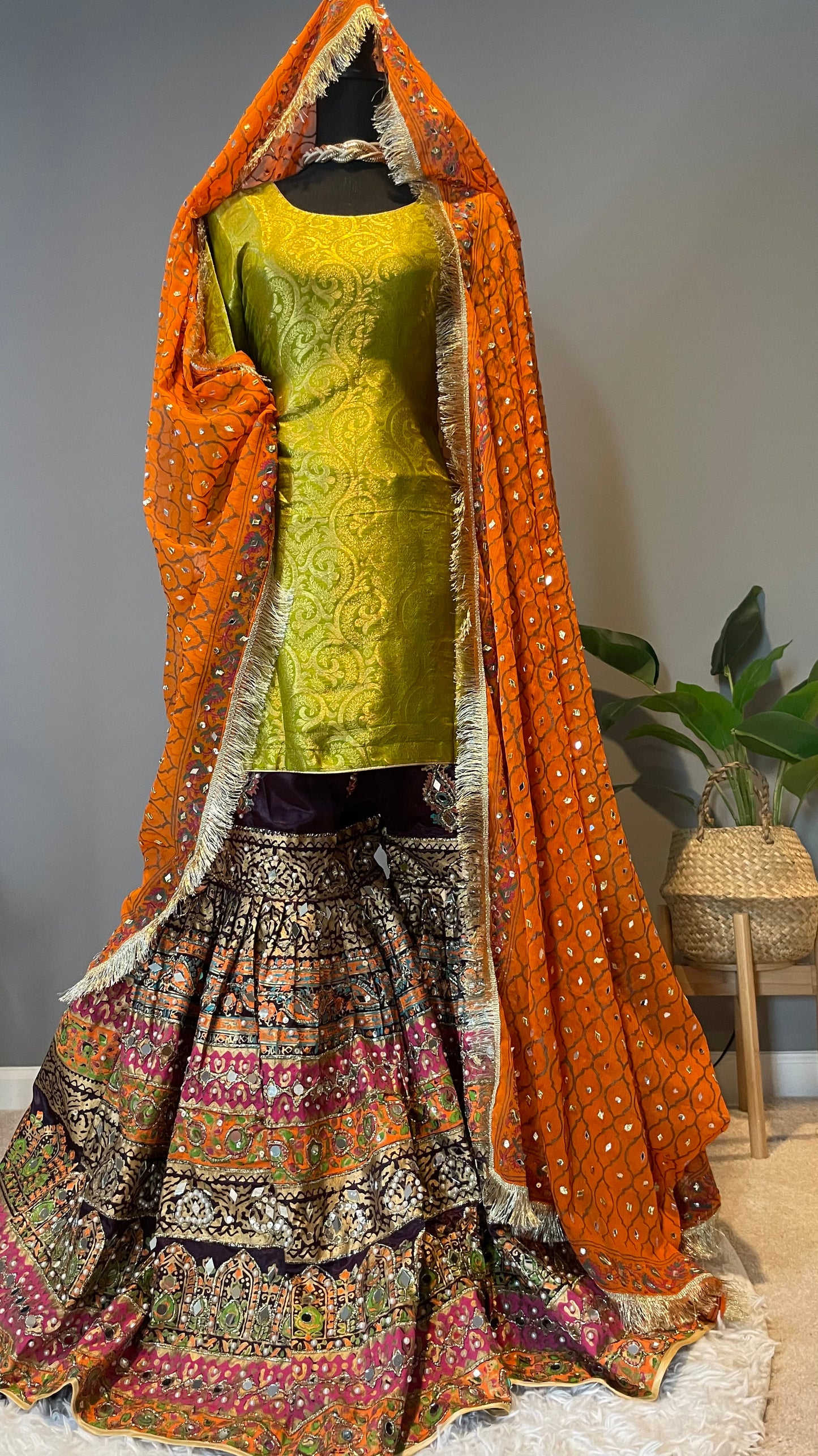 Party wear bridal gharara suit