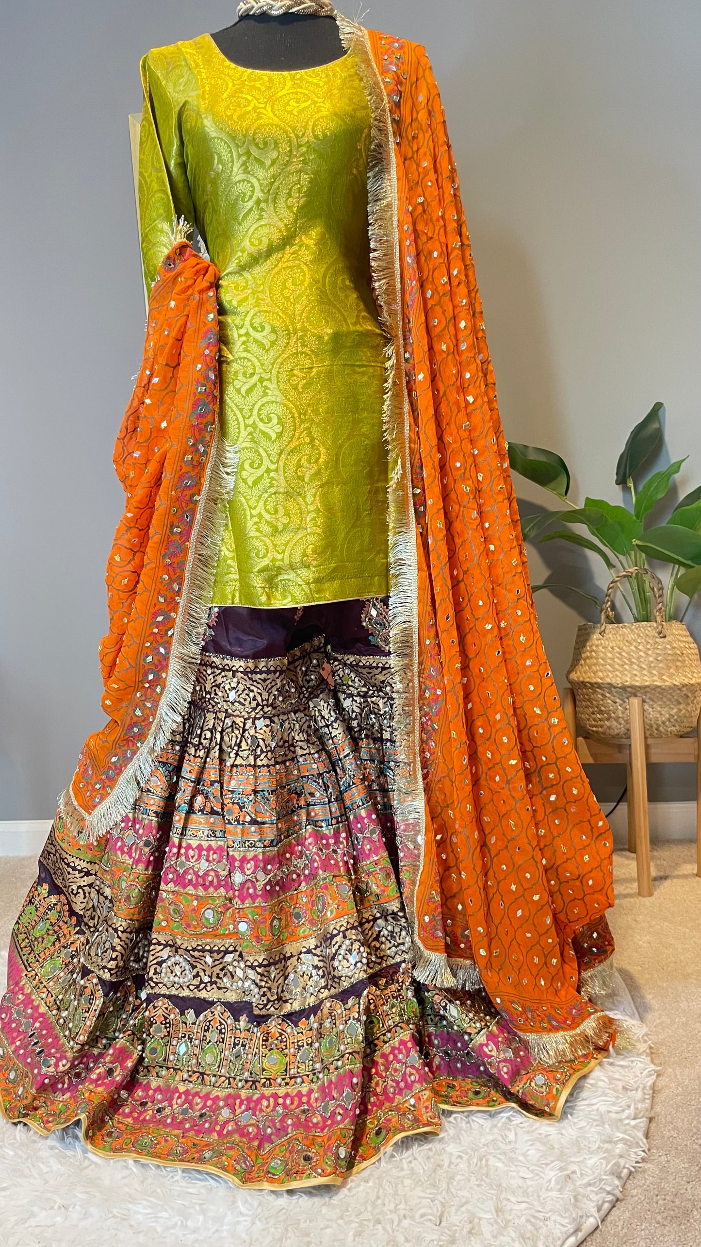 Party wear bridal gharara suit