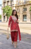 red party wear salwar suit