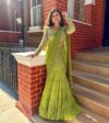 lemon green lehenga anarkali suit