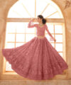 pink embroidered bridal lehenga choli