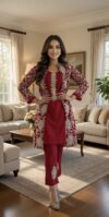 Shop All red kameez with jacket