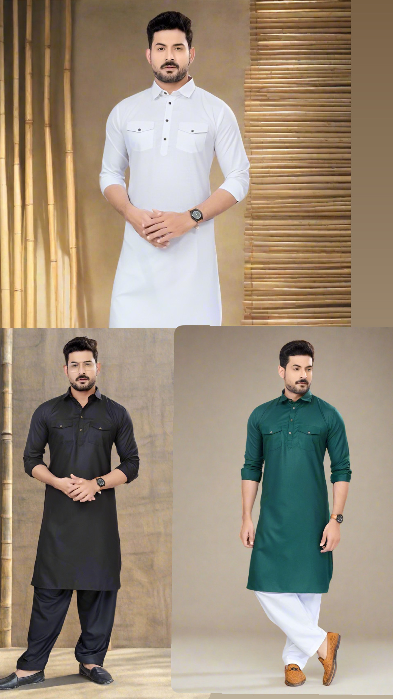 men’s pathani kurta pajama set