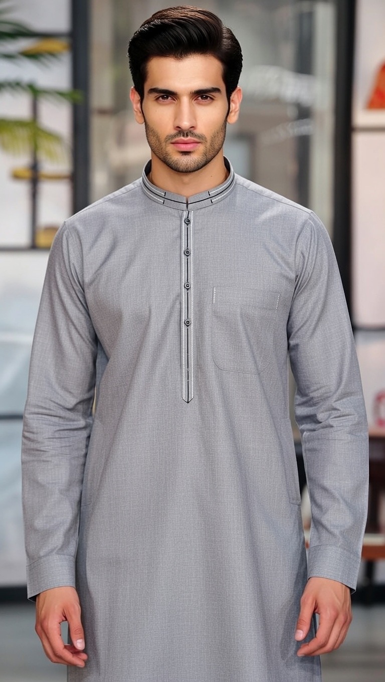 men’s grey color kabli