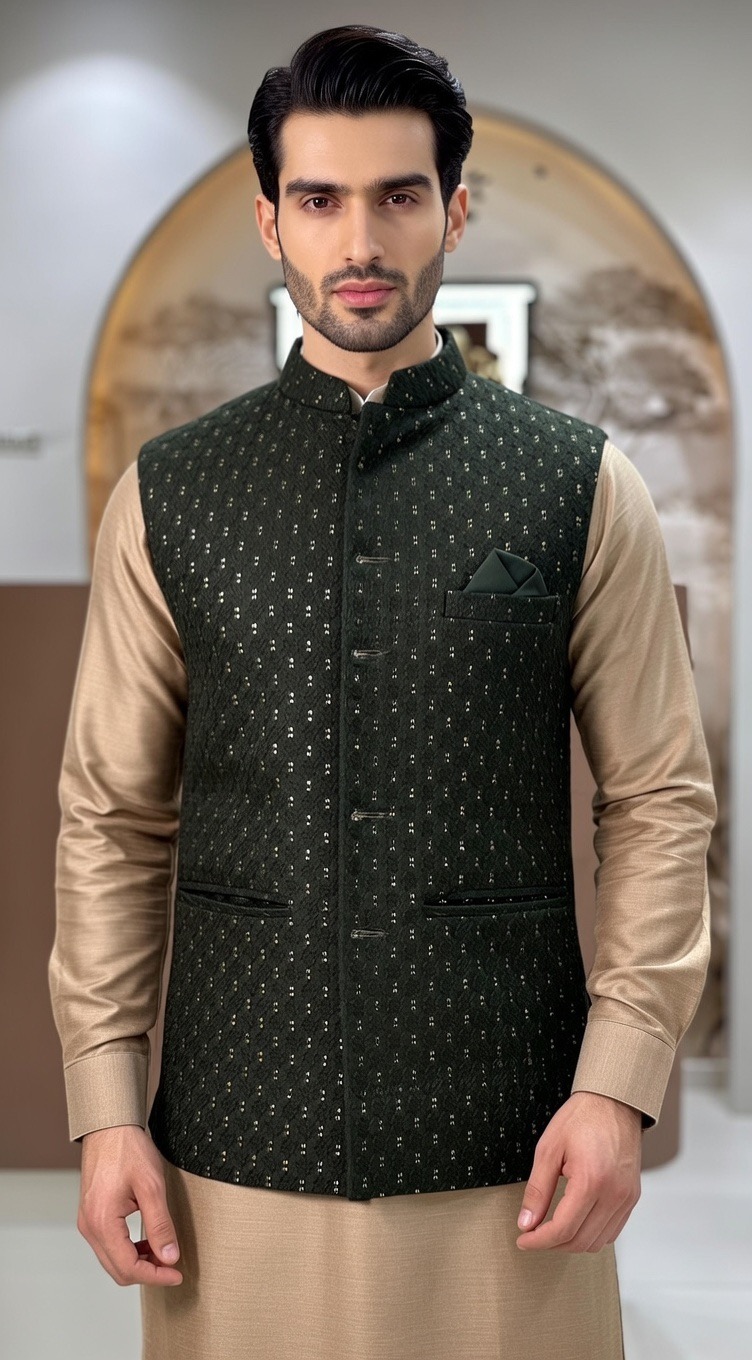 men’s waistcoat or nehru jacket