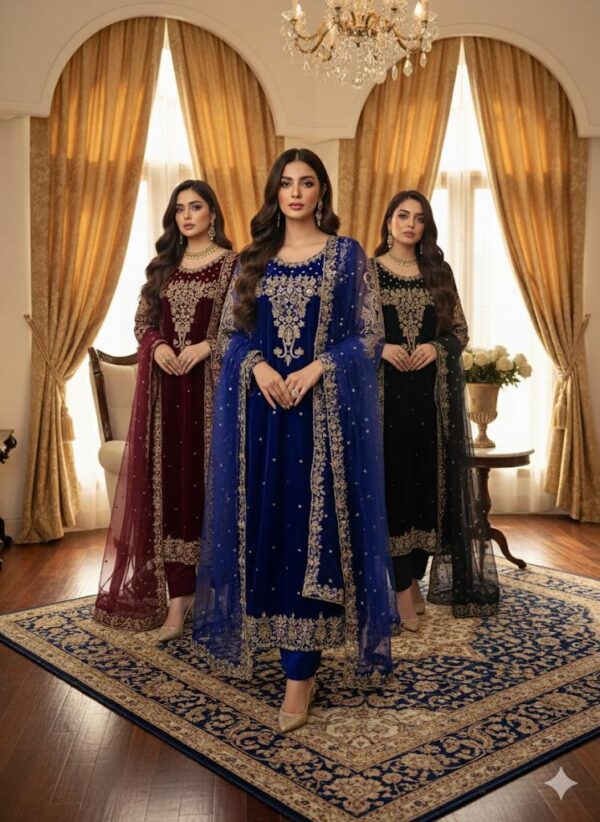 Velvet Salwar Kameez