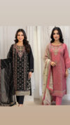 aghanoor chiffon embroidered kameez