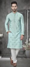 green party wear silk kurta pajama
