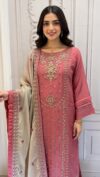 aghanoor chiffon embroidered kameez
