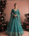 teal lehenga ig